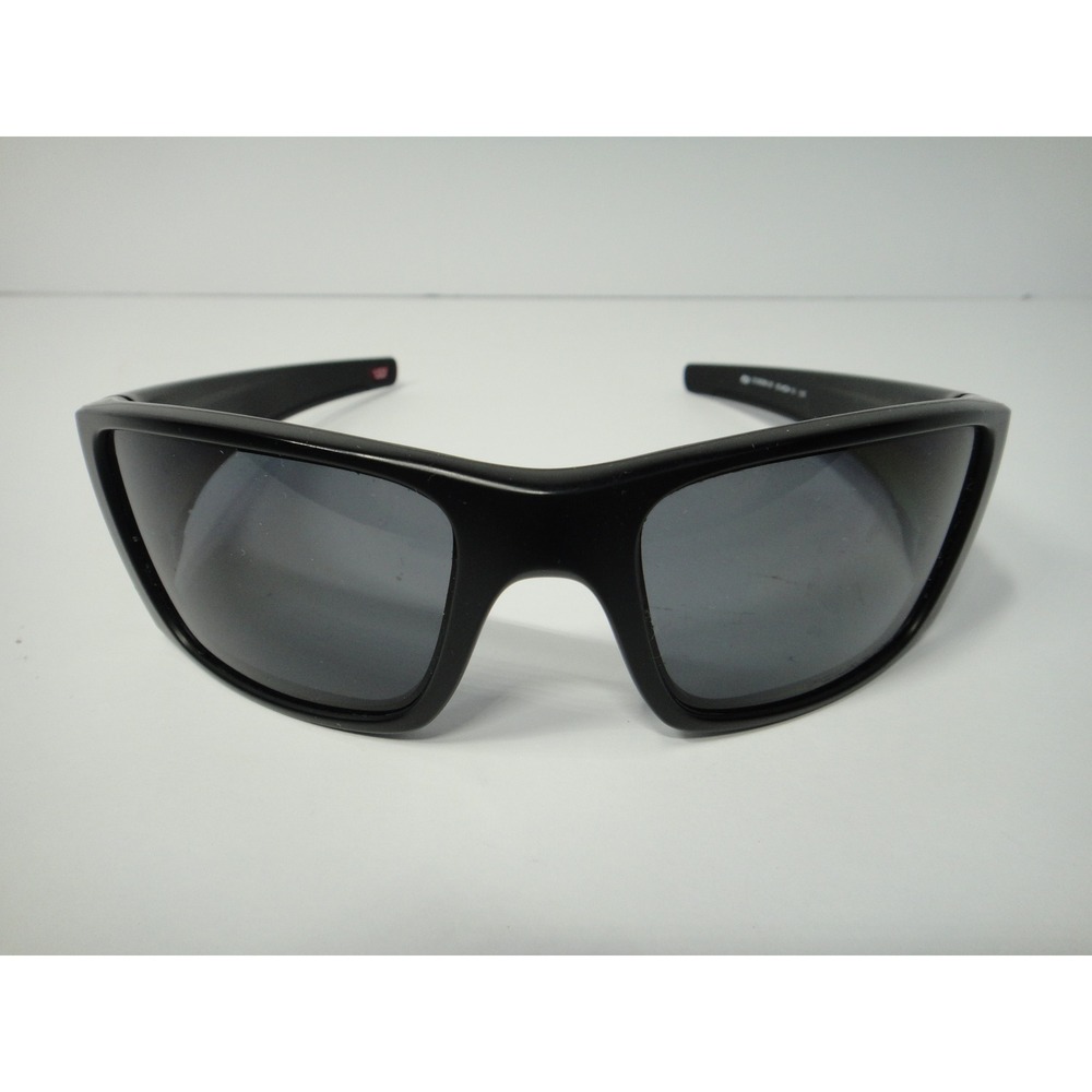 Oakley Fuel Cell Sunglasses Polished Black Warm Grey OO9096-05 Men's Wrap Shades